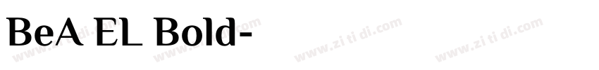 BeA EL Bold字体转换